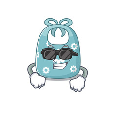 cartoon character of baby apron wearing classy black glasses