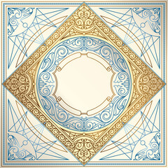 Golden ornate decorative vintage design