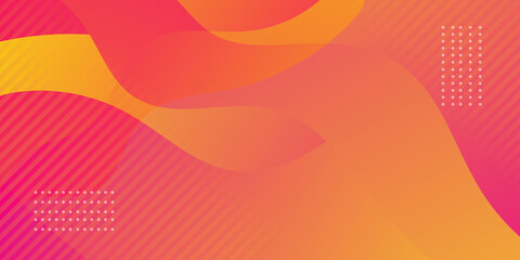 Abstract modern background gradient color. Yellow and pink gradient with halftone decoration. Vector illustration design for presentation, banner, cover, web, flyer, card, poster, wallpaper, texture, 