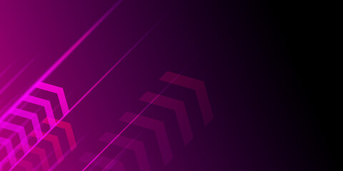 Arrow lines, technology digital template with shadows and lights on gradient background. Trendy simple fluid color gradient abstract background with dynamic straight shadow lines effect