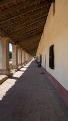 Monastery building and columns