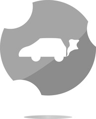 Car icon on the round web button