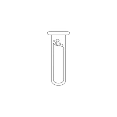 chemical test tube icon isolated. coronavirus