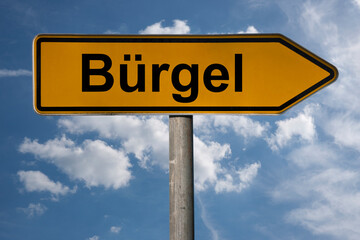 Fototapeta premium Wegweiser Bürgel