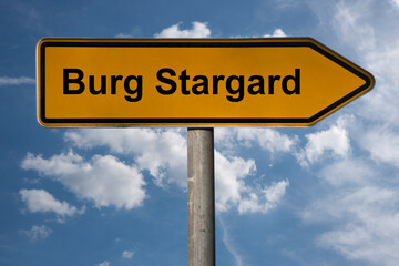 Wegweiser Burg Stargard