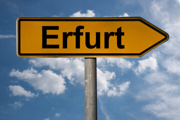 Obraz premium Wegweiser Erfurt