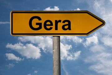 Obraz premium Wegweiser Gera