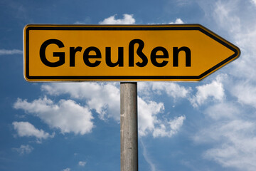 Obraz premium Wegweiser Greußen