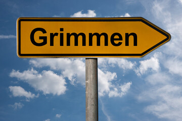 Fototapeta premium Wegweiser Grimmen