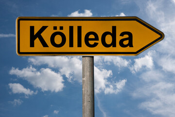 Fototapeta premium Wegweiser Kölleda