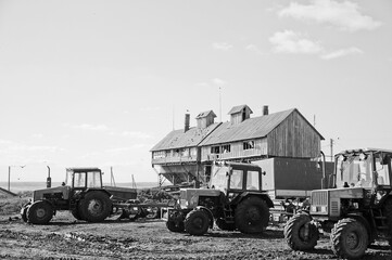vintage farm tractor