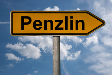 Fototapeta premium Wegweiser Penzlin