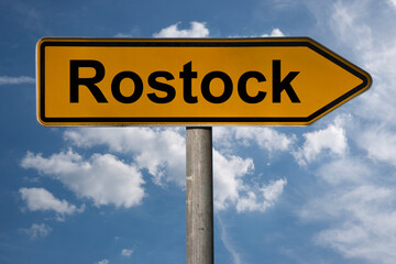 Obraz premium Wegweiser Rostock