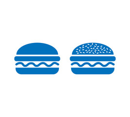 Burger icon isolated on white background. Vector art