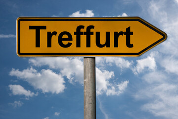 Obraz premium Wegweiser Treffurt
