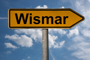 Fototapeta premium Wegweiser Wismar