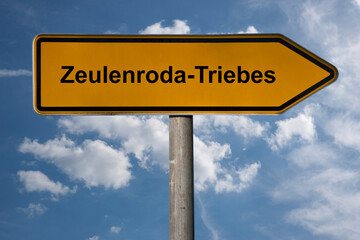 Fototapeta premium Wegweiser Zeulenroda-Triebes