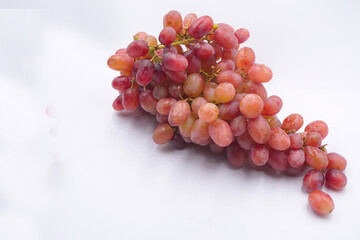 Red Grapes isolated on a white background