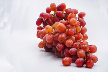 Red Grapes isolated on a white background