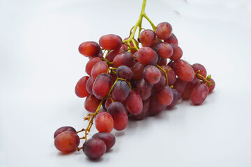 Red Grapes isolated on a white background