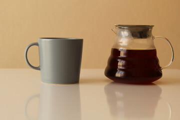 Filter coffee concept. Brewing coffee concept