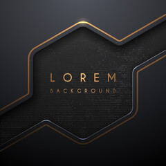 Abstract luxury black and gold background
