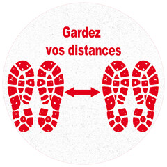Concept distanciation sociale, gardez vos distances 
