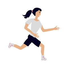 Girl running illustration