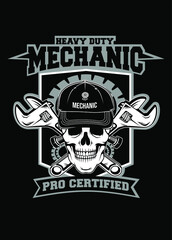 Fototapeta premium skull Mechanic