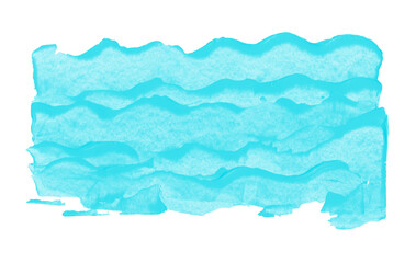 Acrylic hand drawn abstract blue wave pattern