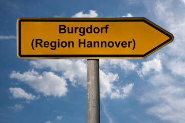 Fototapeta premium Wegweiser Burgdorf (Region Hannover)