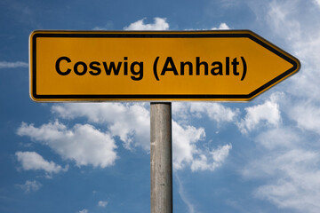 Fototapeta premium Wegweiser Coswig (Anhalt)