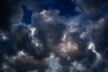 Dark stormy sky. Pattern of scary sky