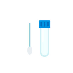 Swab test tube icon. Clipart image isolated on white background