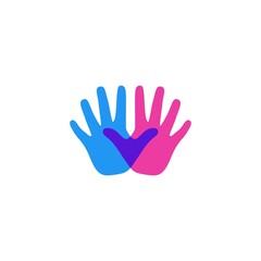 Creative Modern Colorful Hand Logo Design Template