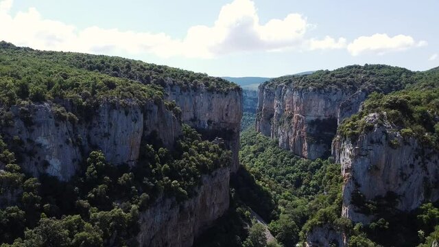 Summer colors, Foz de Arbayun, Salazar river, Navarra, Spain, Europe.