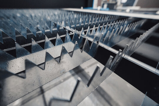 Knots and details of industrial machine tools close-up