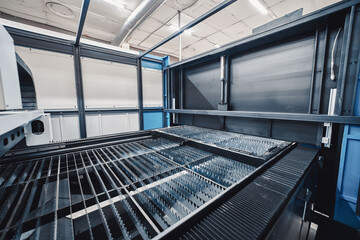 Fototapeta premium Knots and details of industrial machine tools close-up