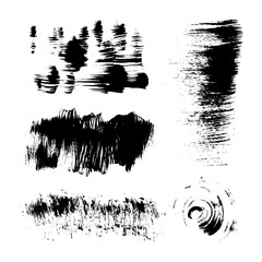 Handdrawing texture brush strokes of ink