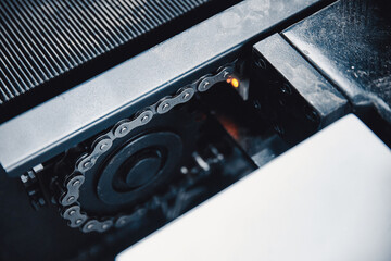 The process of setting up and assembling an industrial machine