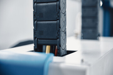 The process of setting up and assembling an industrial machine