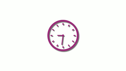 3d pink dark clock icon,Clock animation,counting down clock icon,pink clock