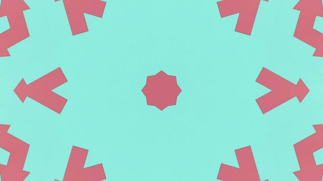 3d Looped abstract pastel colored kaleidoscope or mandala.