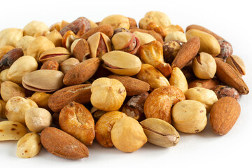 Fototapeta premium Mixed nuts. Edible, raw, organic and vegan.