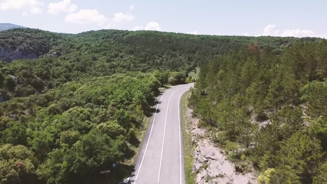above, aerial, aerial shot, air, asphalt, beauty, car, clouds, countryside, cutting, day, driving, drone, europe, forest, green, high, highway, irati, journey, jungle, landscape, mountain, nature, nav