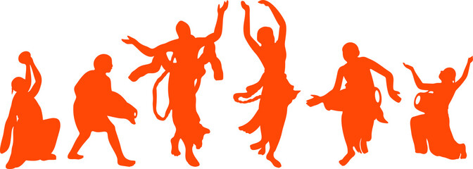  ISKCON silhouettes for Hindu religious organisation.