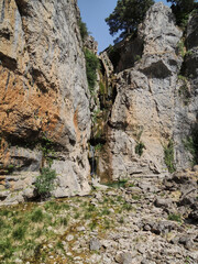 The Organ Falls on the route of the Borosa river in the Sierra de Cazorla, Segura and Las Villas. Jaén. Andalusia. Spain