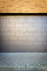 Modern tile and brick wall