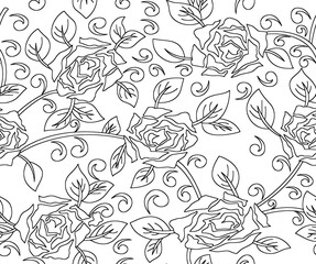 seamless floral pattern with flowers