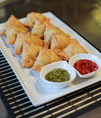 fried vegetable Samosa south Asian delicacy famous around the world